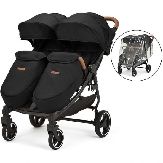 Ickle Bubba Venus Max Double Stroller Black